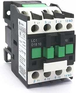 Sm Air Condition work Household Supplies 32 AMPS Controls Power Contactor LC1 Series - Volts 220 AC - 3 Pole - Copper coil heavy duty Mechanical Contactor with silver alloy Wire Connector (32 Amps 3pole) |