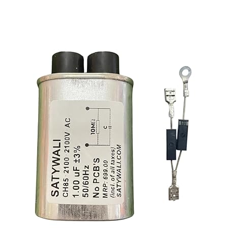 SMC Microwave Oven High Voltage Capacitor 1mfd Free with diode Combo - Image 2