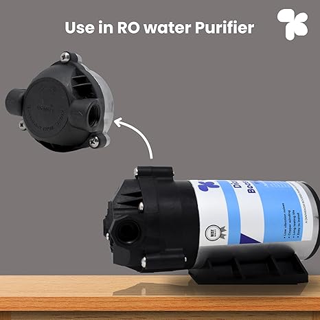 SMC Booster Pump Head for Aquaguard/Kent And All Type RO, Suitable for 75 GPD, 100 GPD pump Black - 1 Pcs - Image 2