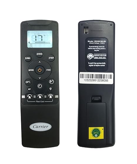 Alam Am AC Remote No.235 Flexi Cool (with Backlight) Replacement for, Carrier Air Conditioner Remotes.