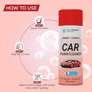 Sm Aircondition Work AC & Car Cleaning Foam Combo - Removes Dirt, Grime & Odors | 500ml Each | Pleasant Fragrance | Clean Double Duty: AC & Car | Multi-Surface Foam Cleaner | Powerful Cleaning for ACs & Cars