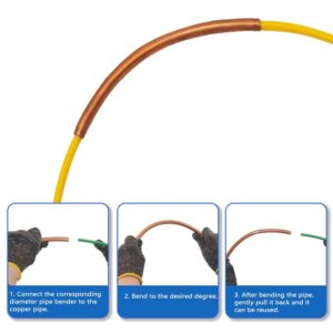 SMC Ac Copper Pipe Bender, Springs To Bend Copper Pe Plastic Tube Bending Tool1/2In, Tube Bender For Most Ac Units