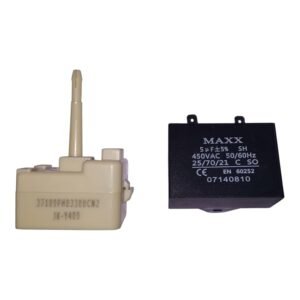 SMC Compressor Relay Overload with Capacitor Suitable for Samsung Refrigerator (black and white, 180 Liters to 350 Liters)